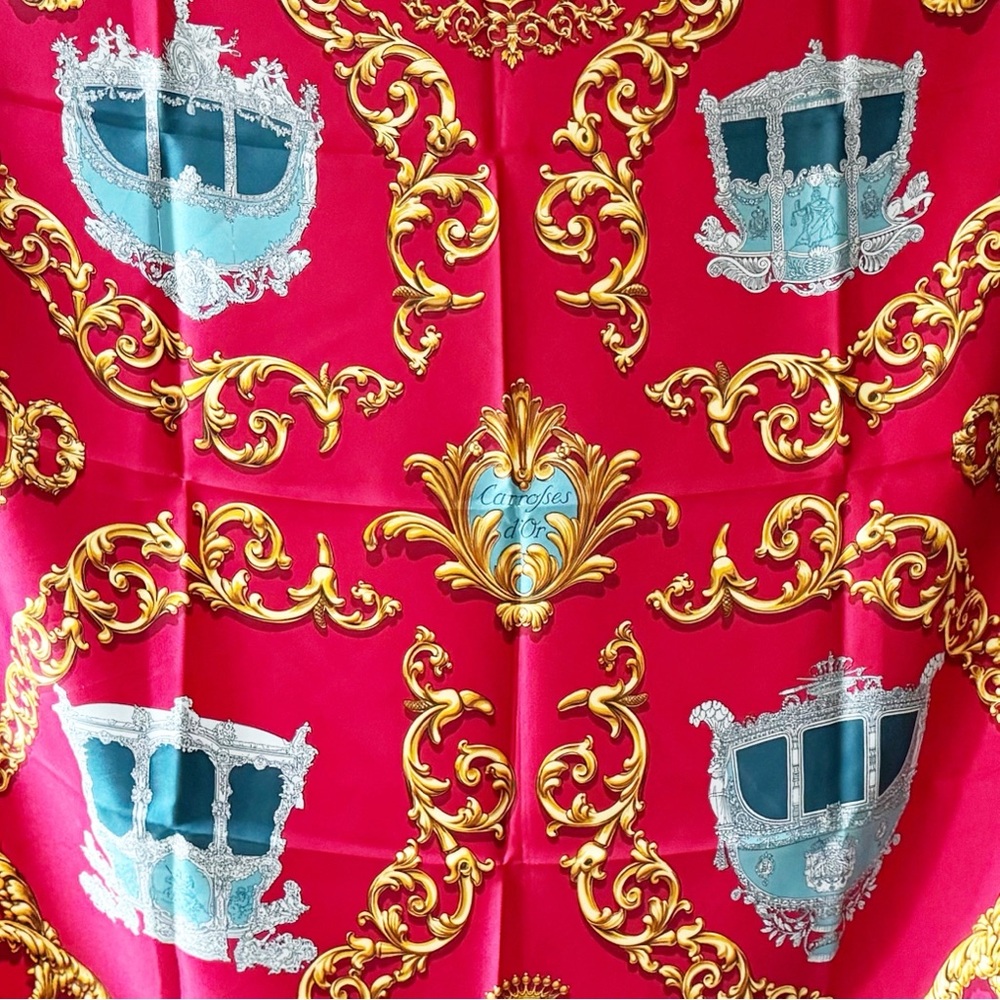 Hermes Carre 90 Carrosses d’Or Silk Scarf by Rybal - Picture 7 of 11